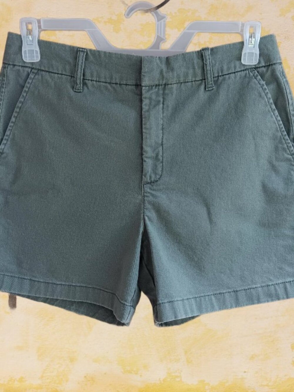 Gloria Vanderbilt Womens Casual Chino Shorts Green Size 10